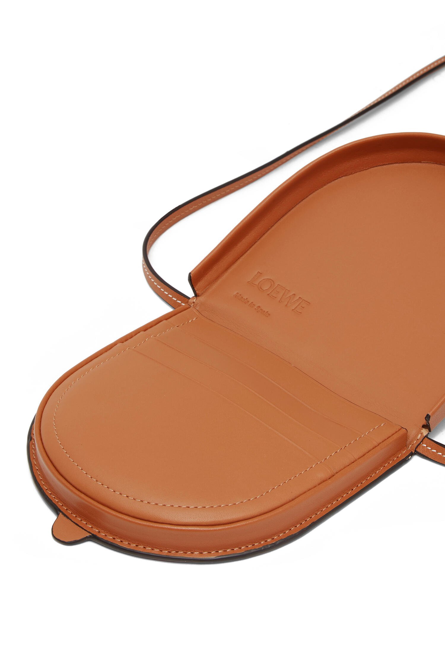 Small Heel pouch in soft calfskin Tan - LOEWE