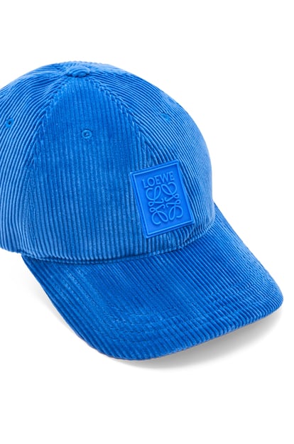 LOEWE Patch cap in corduroy Seaside Blue plp_rd