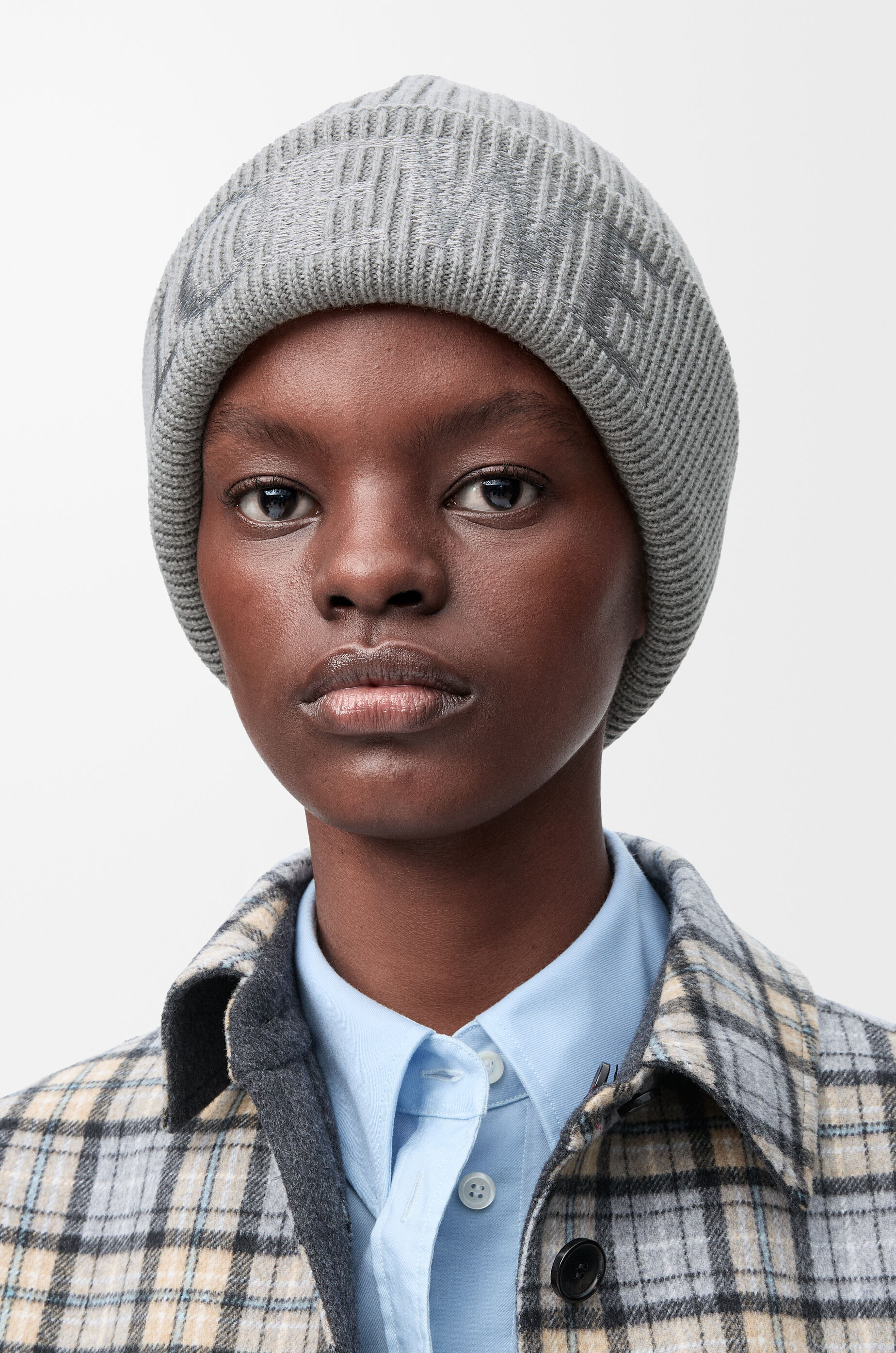 LOEWE beanie in wool Grey - LOEWE