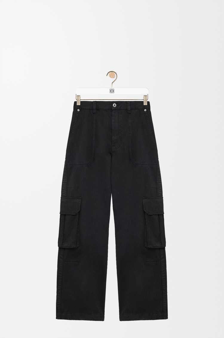 LOEWE Pantalón cargo en algodón Negro