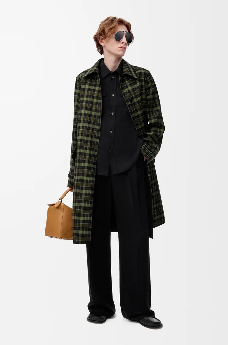 LOEWE Cappotto in cotone e lana Nero