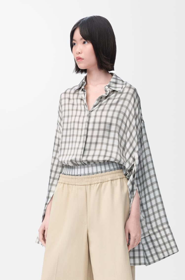LOEWE シャツ（シルク） ホワイト/グレー