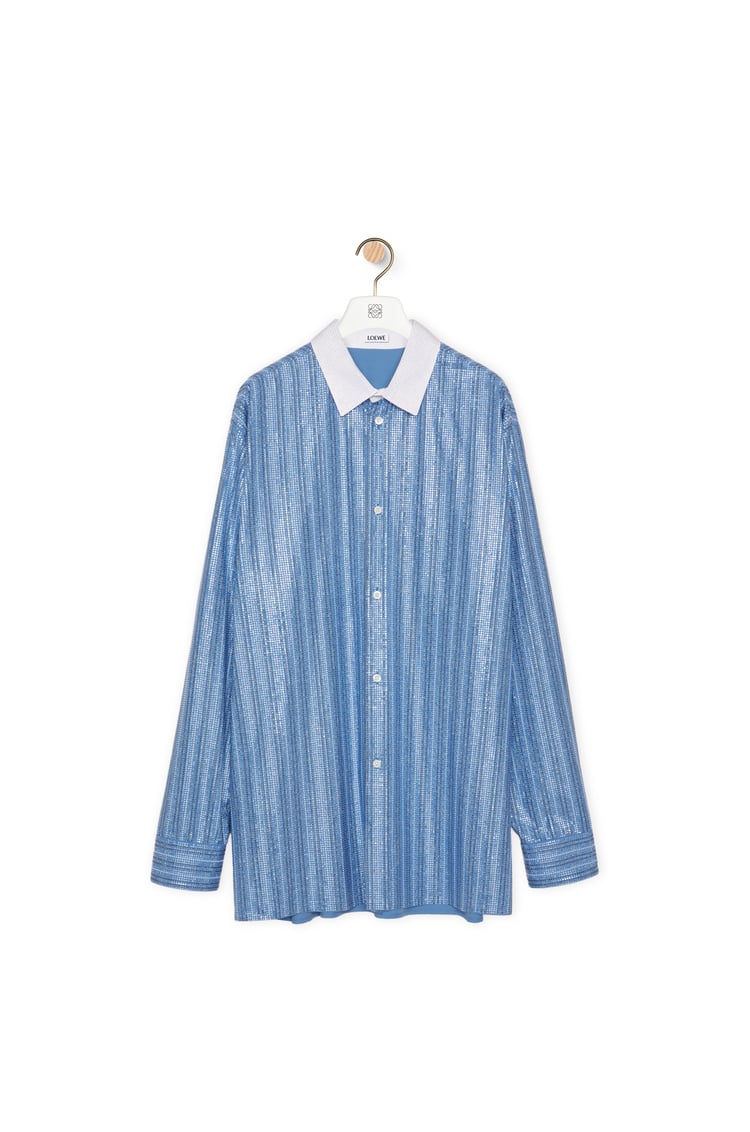 LOEWE Embelisshed shirt in cotton 石藍色