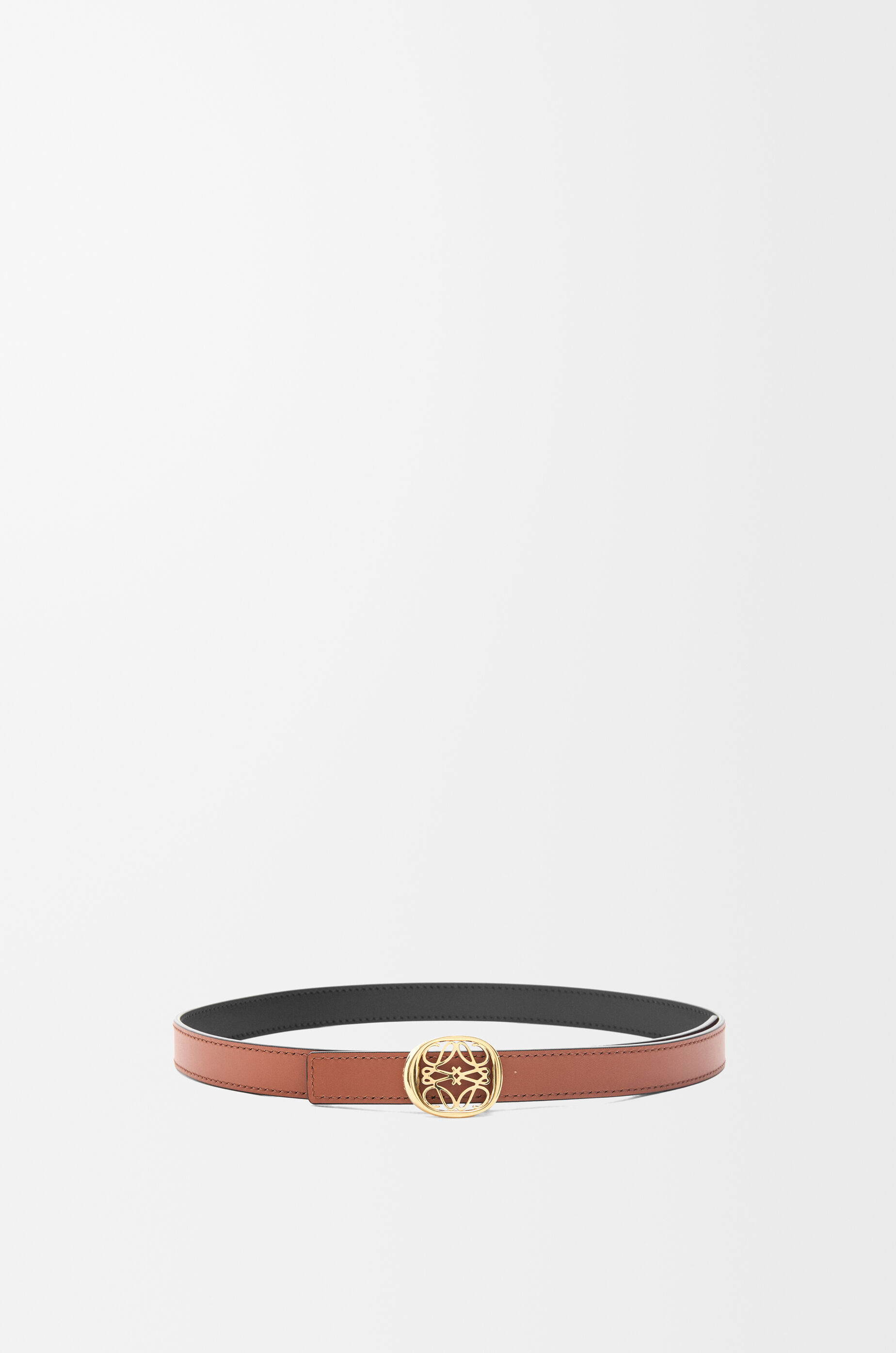 リバーシブル アナグラムエリプス ベルト（スムースカーフ） タン/ブラック/ゴールド - LOEWE