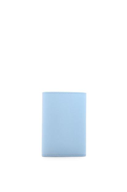 LOEWE Anagram small vertical wallet in pebble grain calfskin Dusty Blue plp_rd