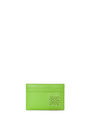 LOEWE Inflated Anagram plain cardholder in satin calfskin Pea Green Glaze