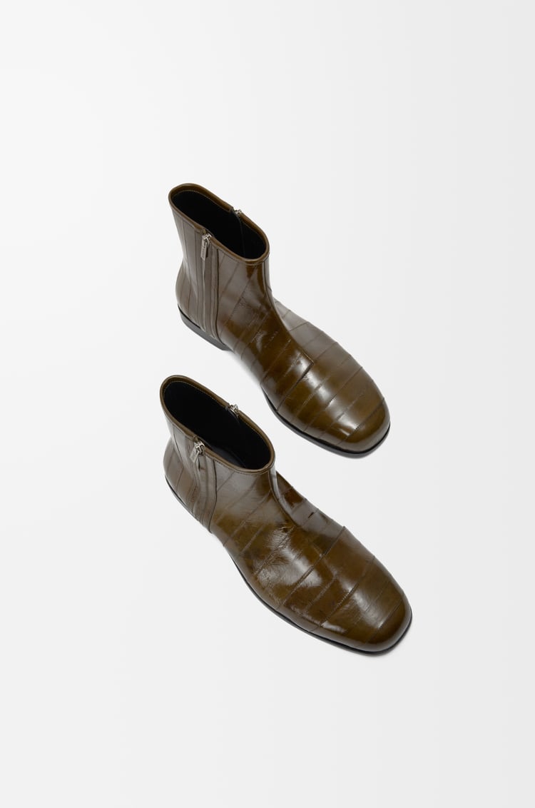 LOEWE Bobine ankle boot in hagfish Olive Green