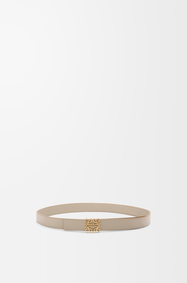 LOEWE Reversible Anagram belt in supple grained calfskin Clay/Gold