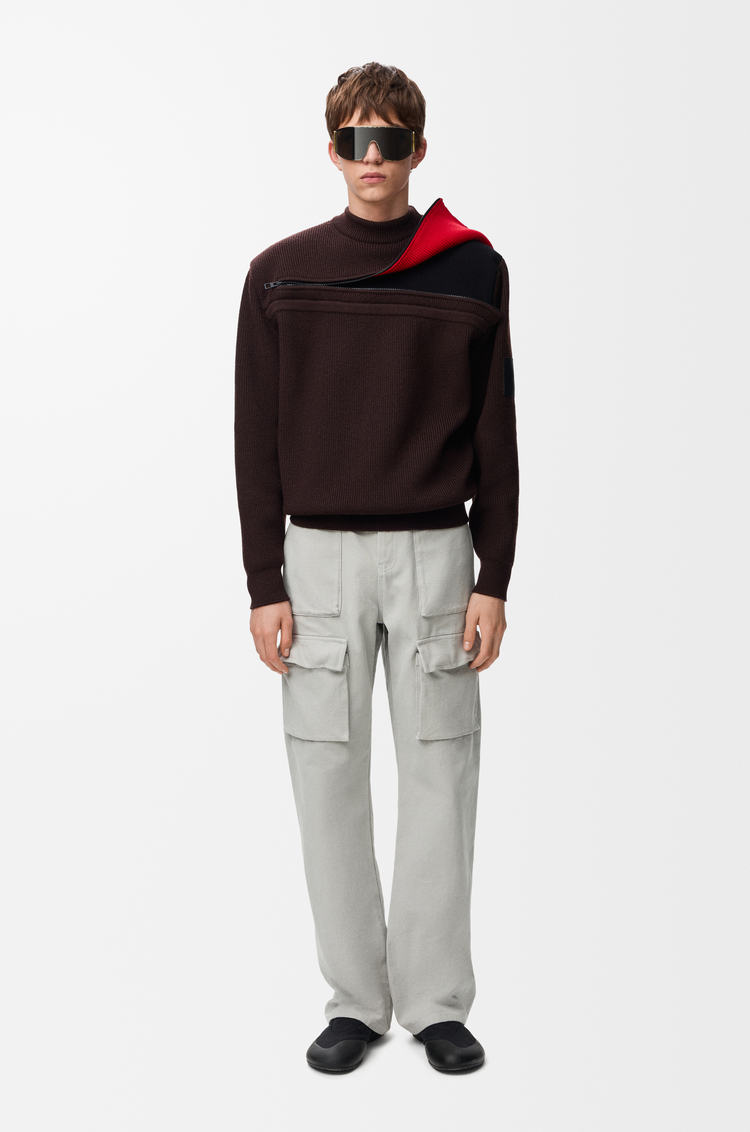 LOEWE 羊毛套頭衫 棕色