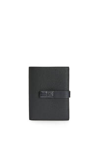 LOEWE Medium vertical wallet in grained calfskin Black pdp_rd