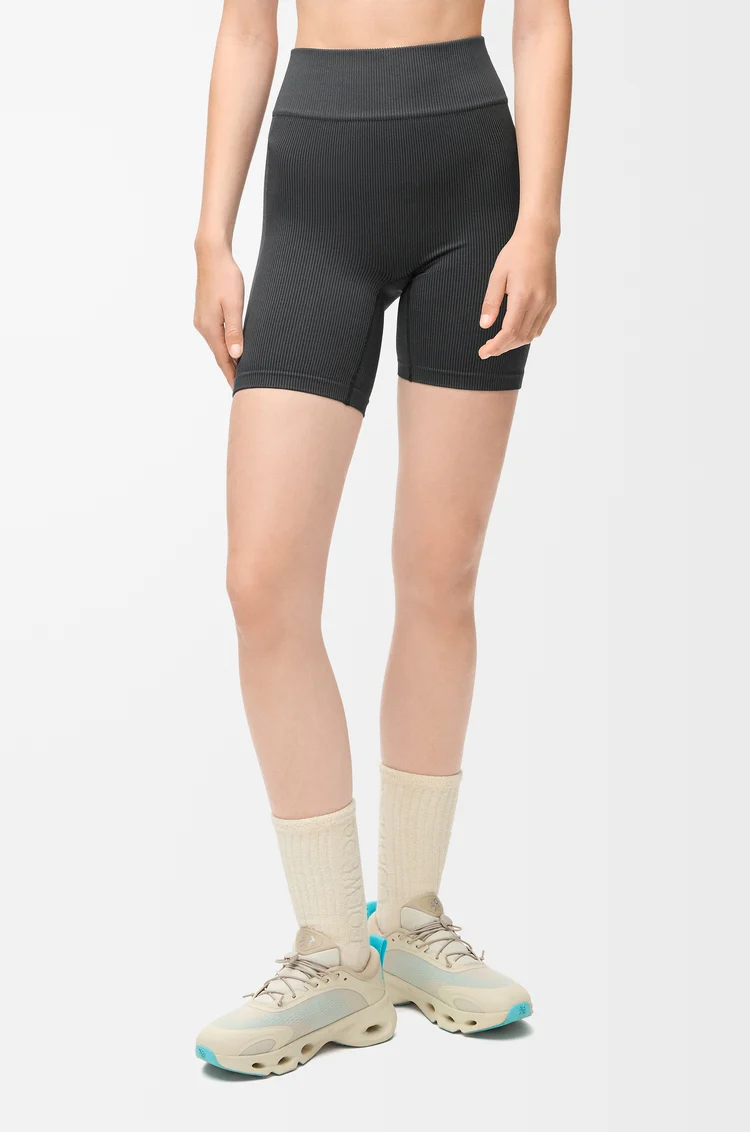 LOEWE Seamless shorts in technical jersey Black
