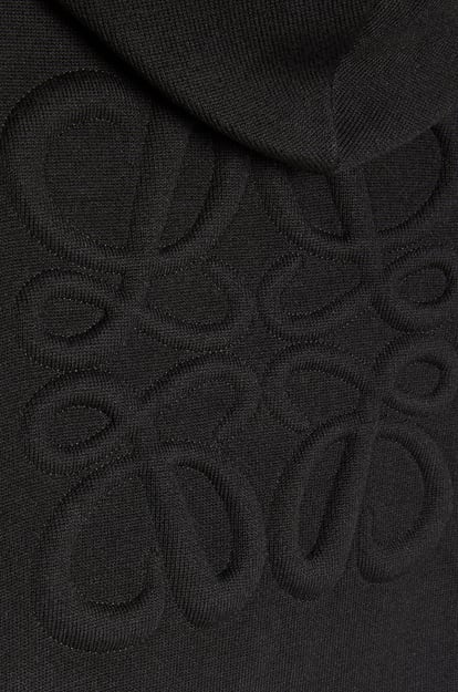 LOEWE Anagram zip-up hoodie in wool 黑色 plp_rd