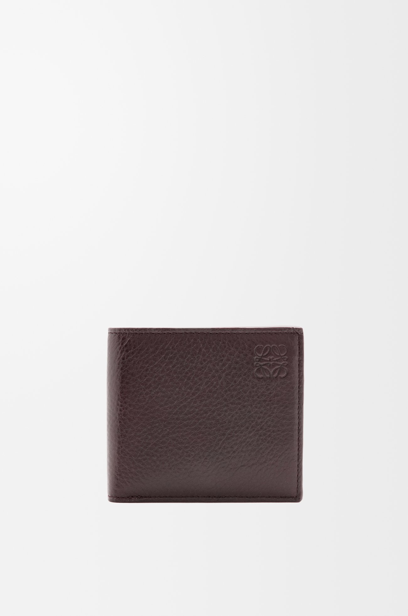 LOEWE Cartera con dos pliegues en piel de ciervo Burgundy Oscuro