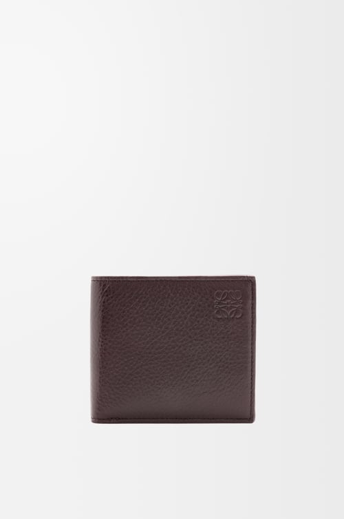 LOEWE Bifold wallet in deerskin Oxblood