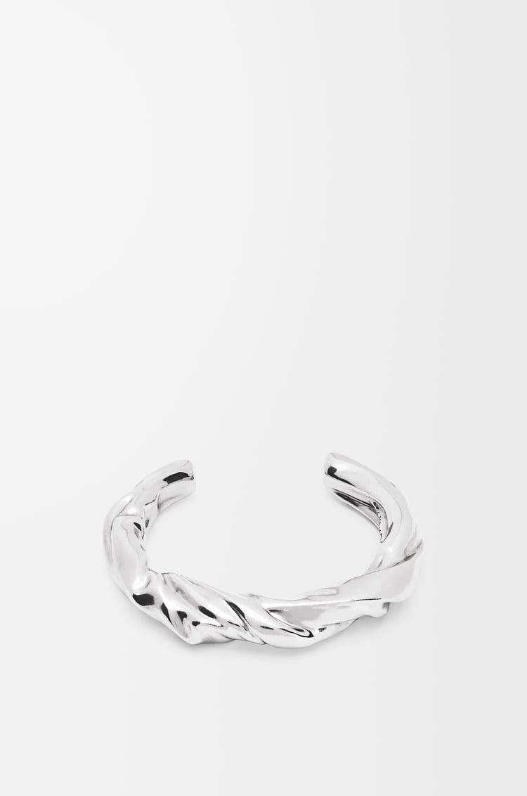 LOEWE Brazalete Nappa twist pequeño en plata de ley Plata