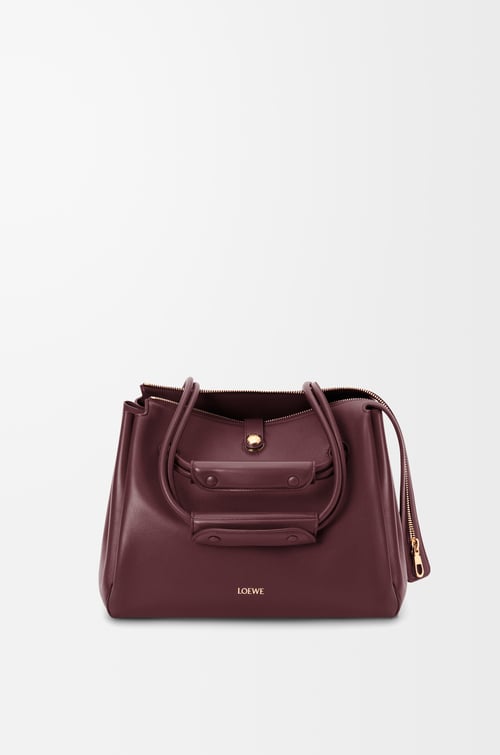 LOEWE Medium Madrid bag in supple calfskin Dark Burgundy