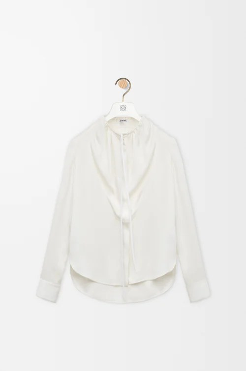 LOEWE Blusa en seda Blanco