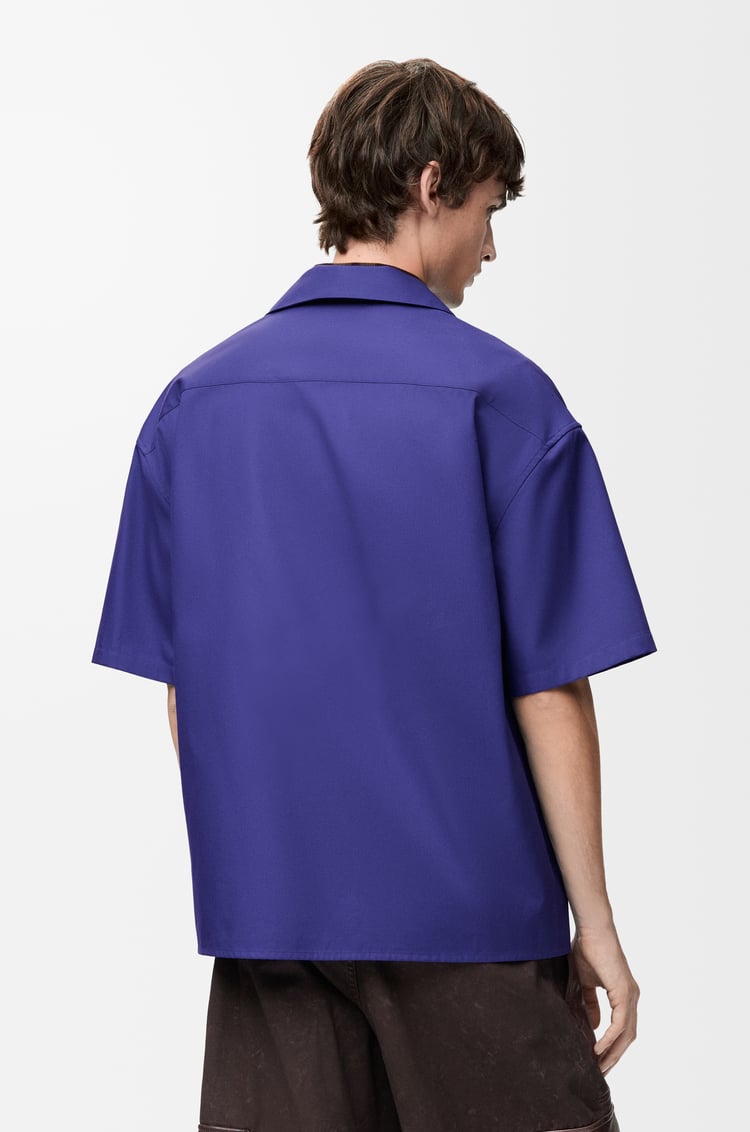 LOEWE Short sleeve shirt in cotton Indigo Blue