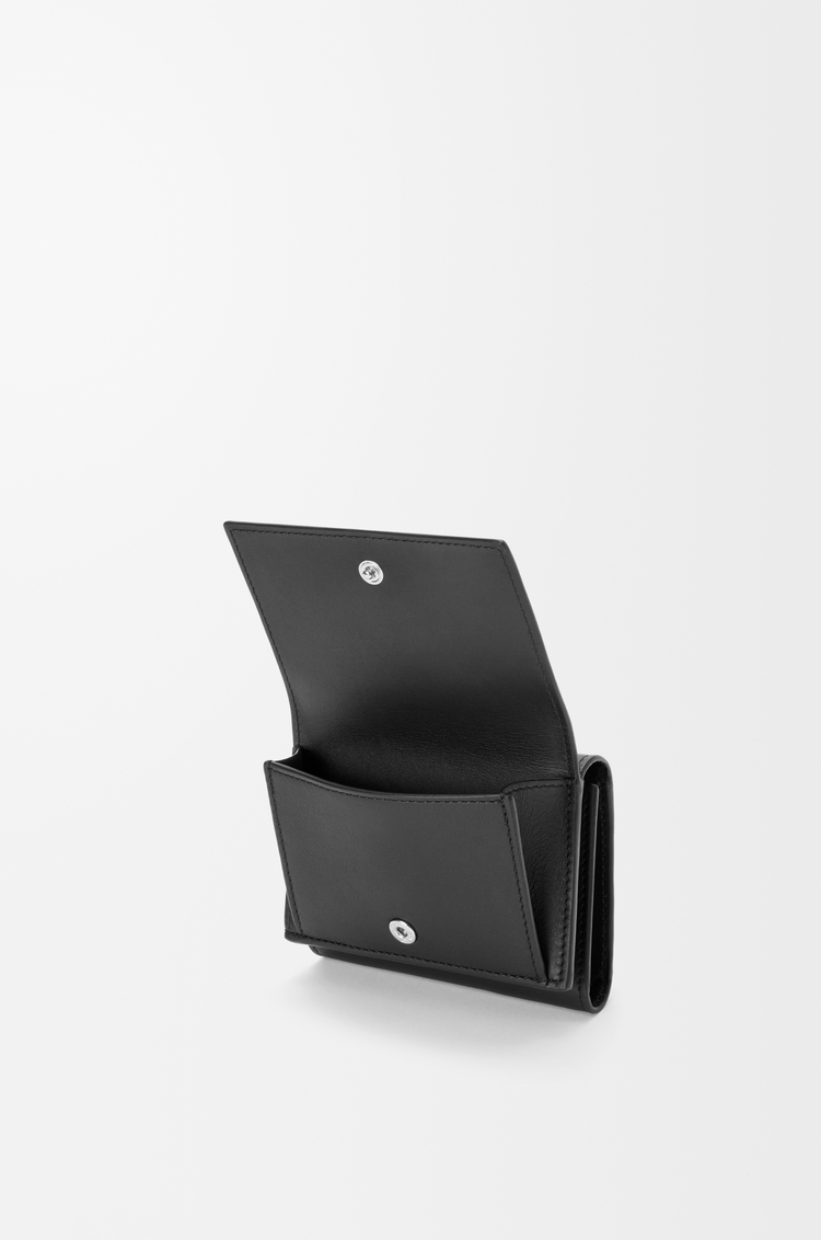 LOEWE 트라이폴드 지갑 - 새틴 카프스킨 블랙