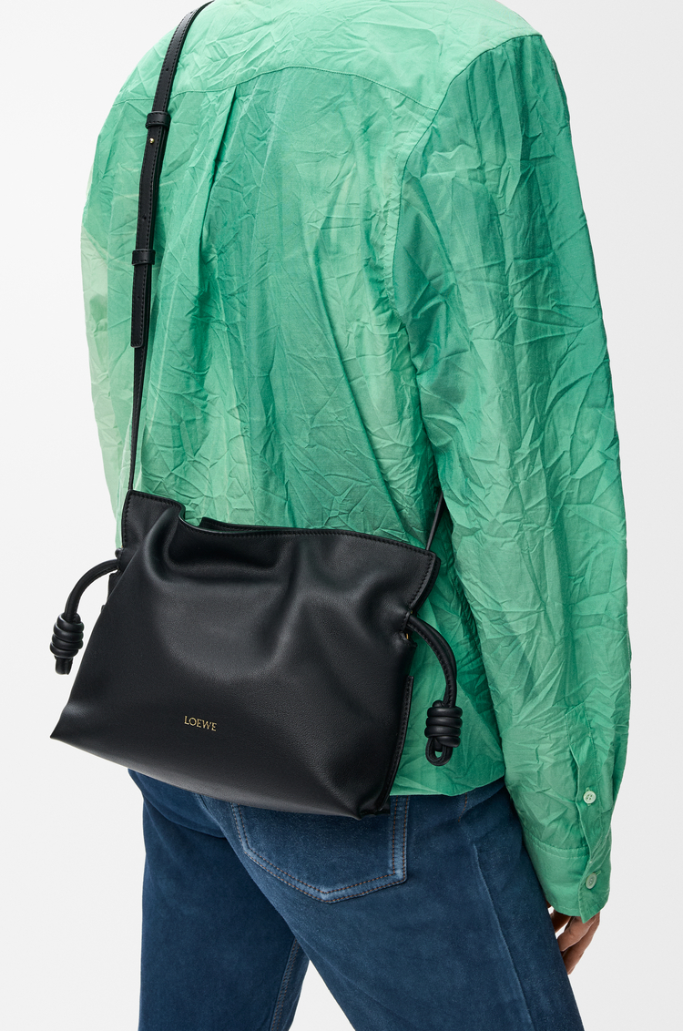 LOEWE Mini Flamenco clutch in nappa calfskin Black
