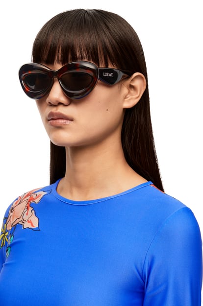 LOEWE Inflated cateye sunglasses in nylon 哈瓦那棕 plp_rd