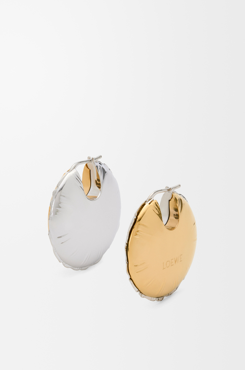 LOEWE Pendientes de globo con diseño inflado Plateado/Dorado