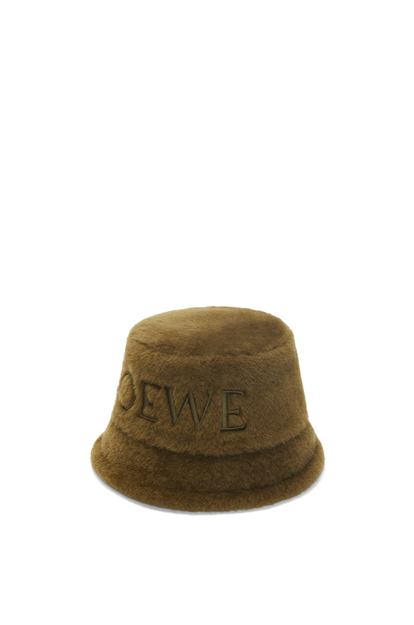 LOEWE Loewe bucket hat in shearling Dark Khaki Green plp_rd