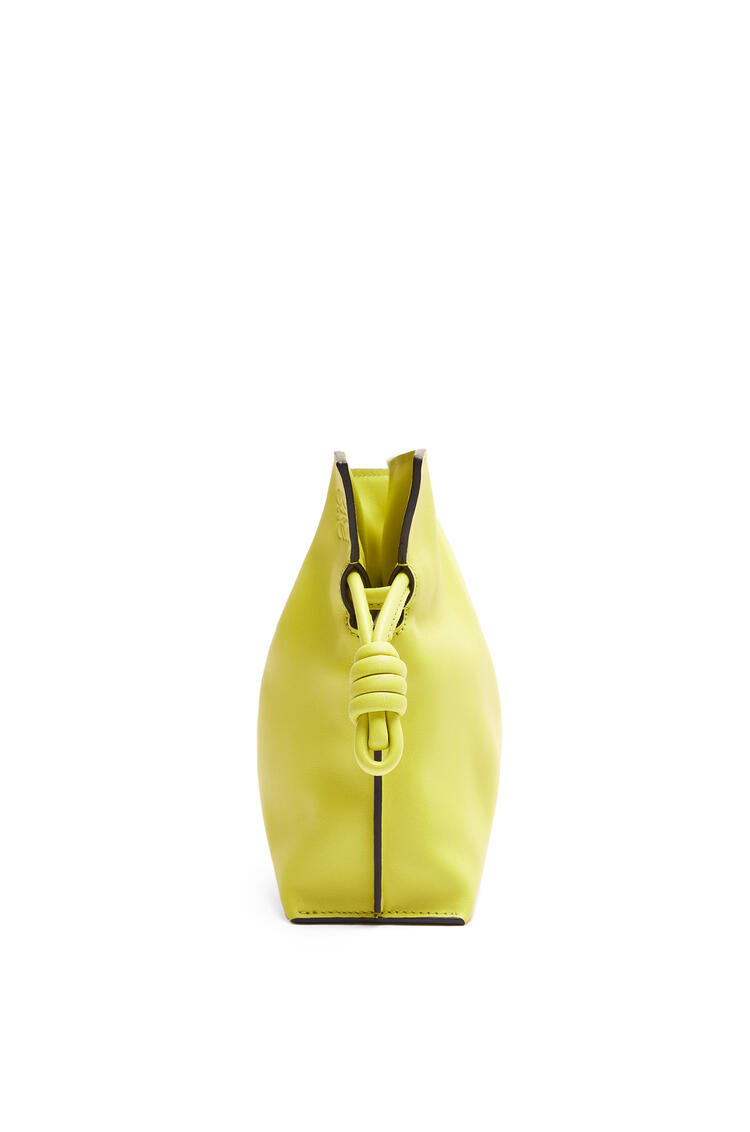 LOEWE Mini Flamenco clutch in nappa calfskin Lime Yellow pdp_rd