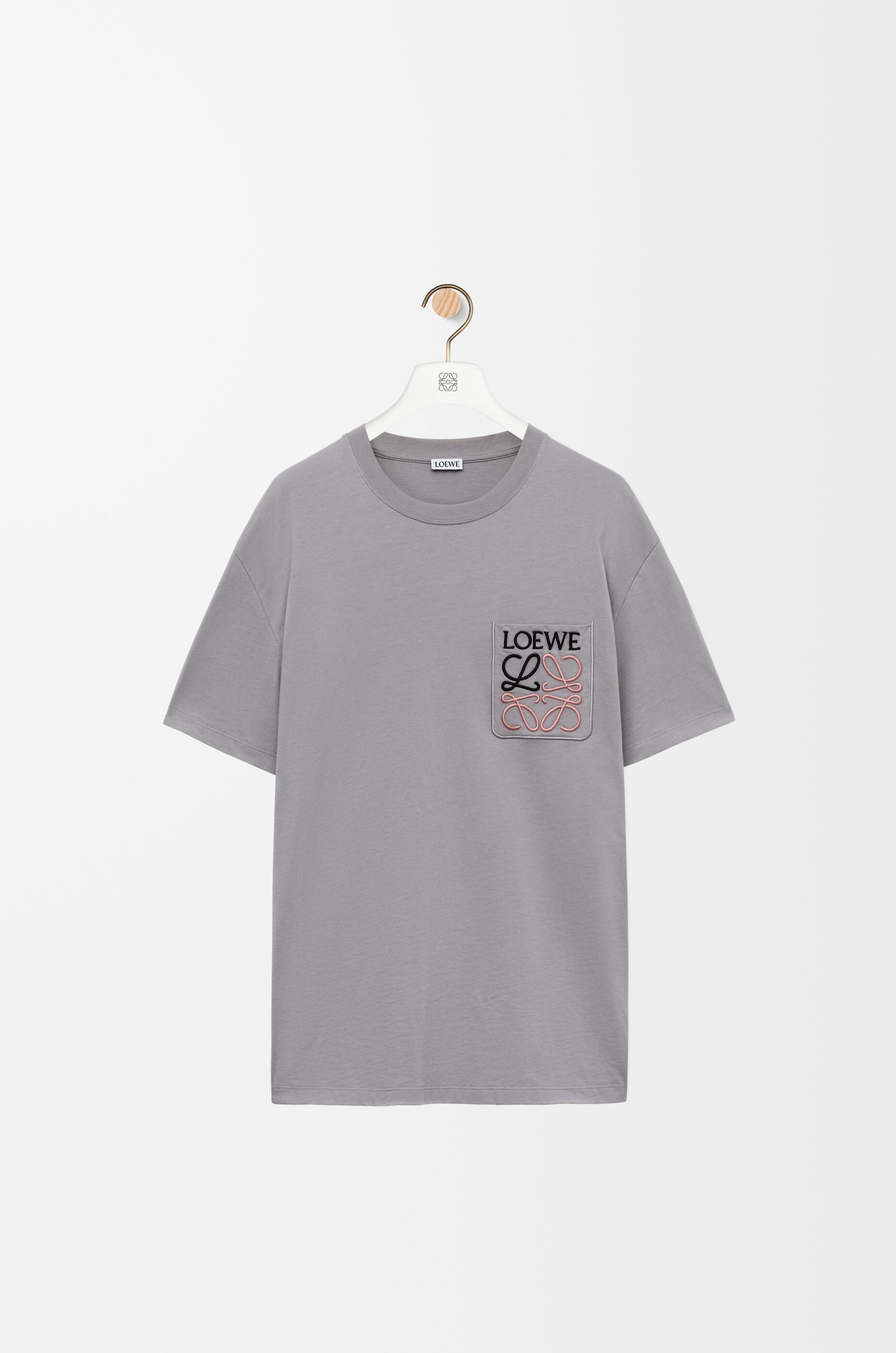 【予約販売品】 Relaxed fit LOEWE - Grey cotton in T-shirt トップス