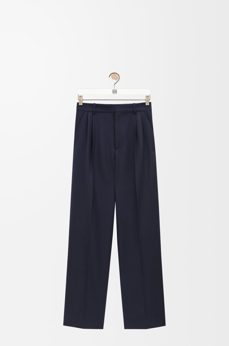 LOEWE Trousers in wool Navy Melange