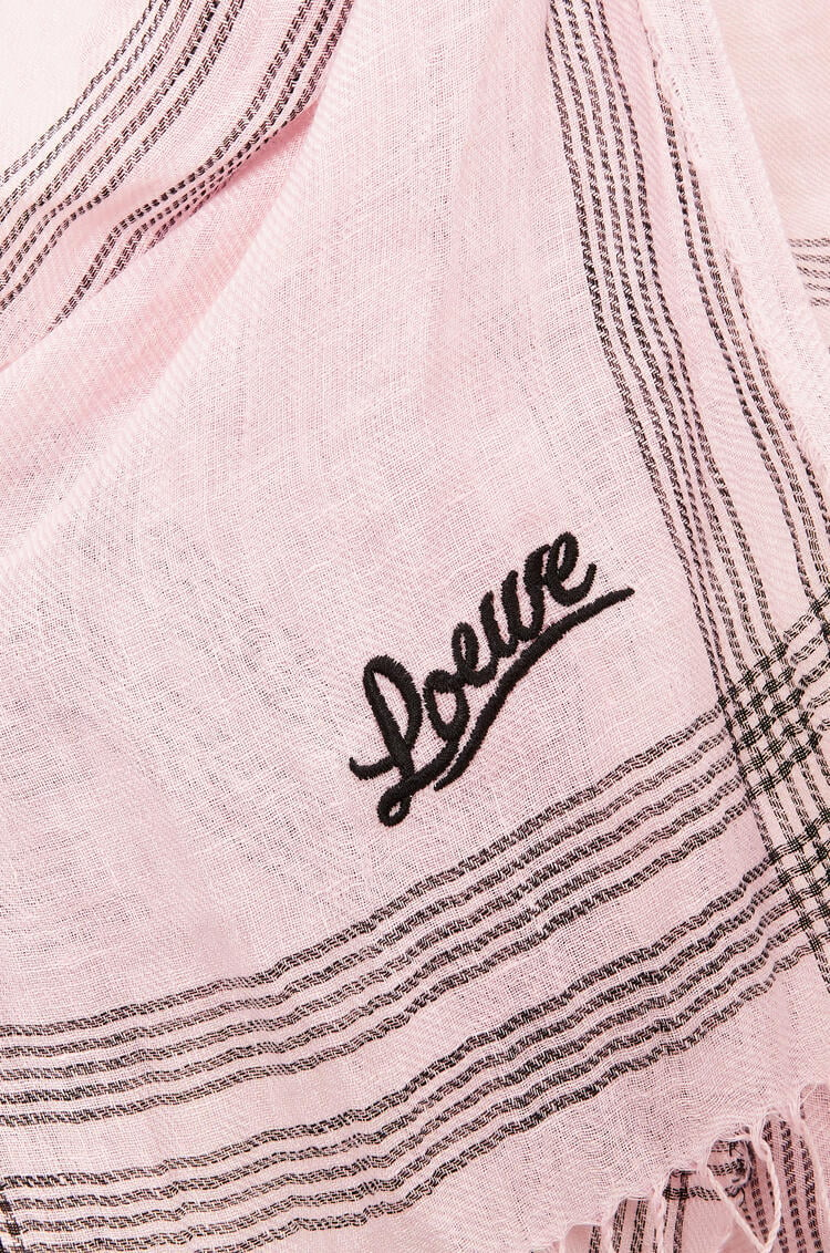LOEWE Top en algodón y lino con estampado de fular Dahlia pdp_rd