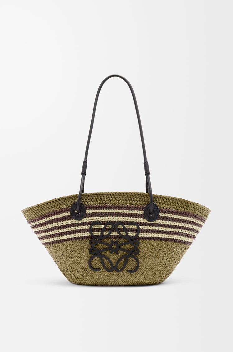 LOEWE Bolso capazo Anagram pequeño en palma de iraca y piel de ternera null