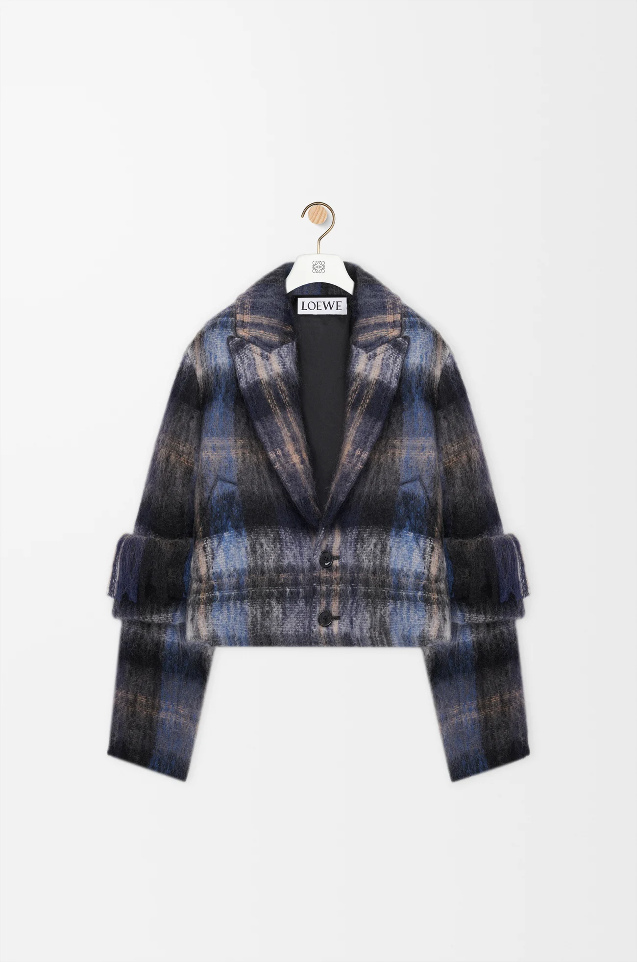 LOEWE Jacket in mohair and wool blend Blue/Multicolor