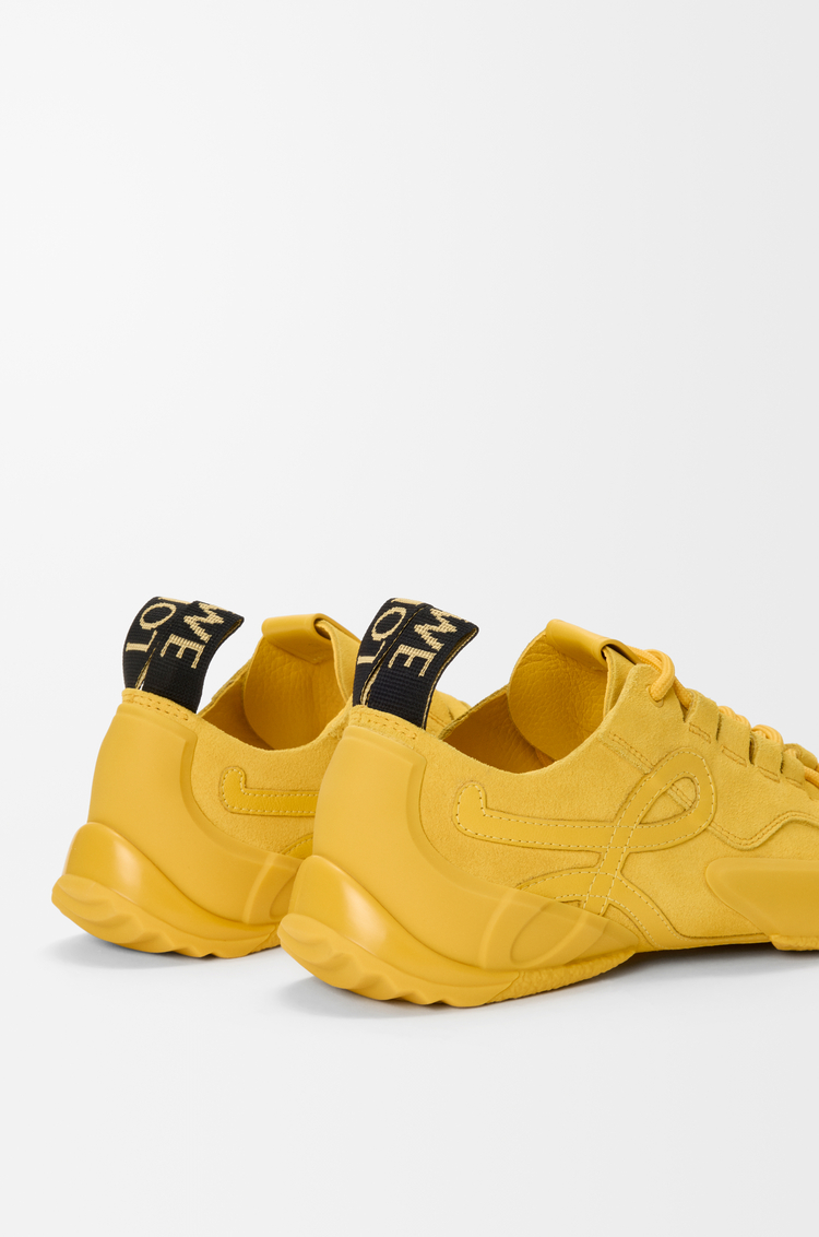 LOEWE Sneaker Grip in pelle di vitello scamosciata Giallo Sole