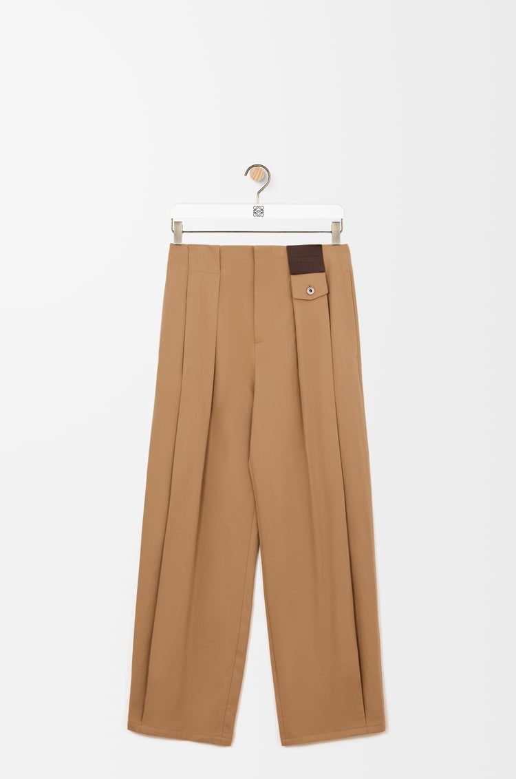 LOEWE Adjusted fit trousers in cotton Almond