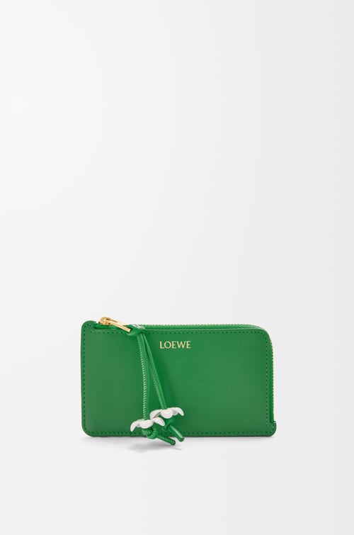LOEWE Coin cardholder in shiny nappa calfskin Tropical Green/White plp_rd