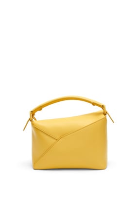 LOEWE Small Puzzle Edge bag in satin calfskin Pale Yellow Glaze