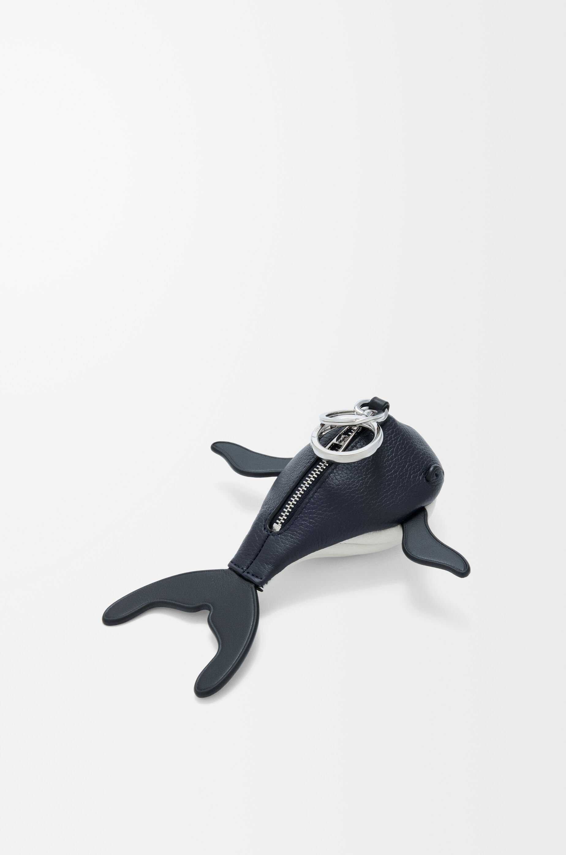 Whale charm in classic calfskin Blue - LOEWE