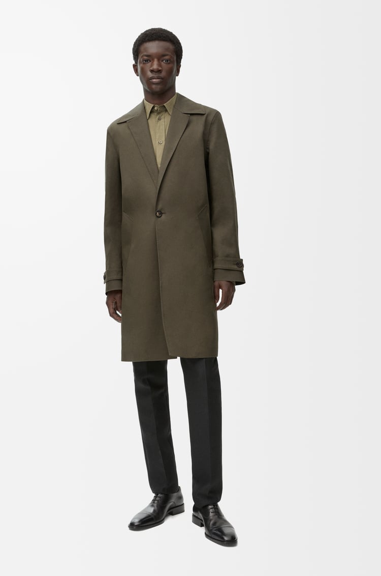 LOEWE Abrigo en algodón Verde Caqui