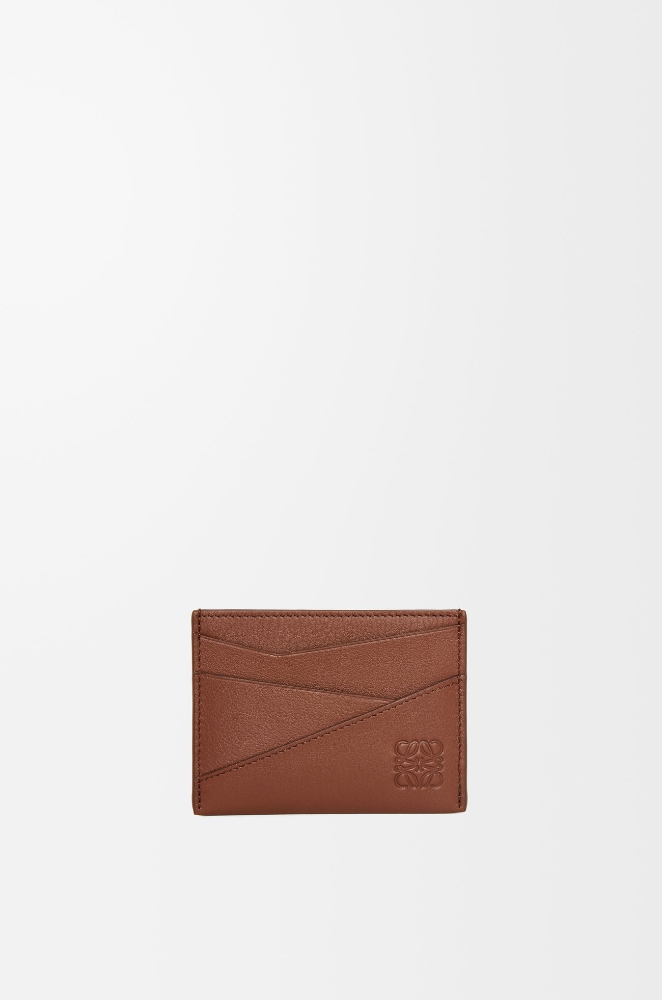 LOEWE Puzzle plain cardholder in classic calfskin Brownie plp_rd