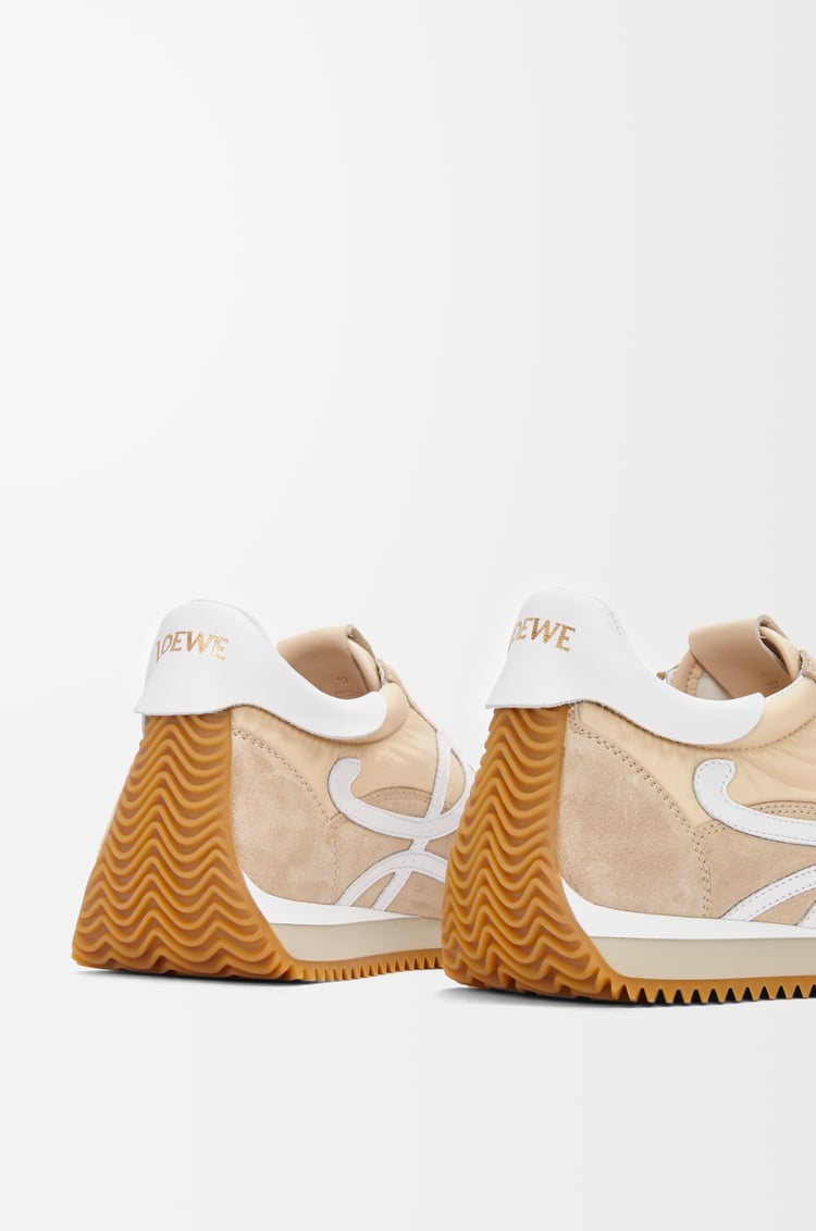 LOEWE Flow Runner in nylon and suede Light Powder