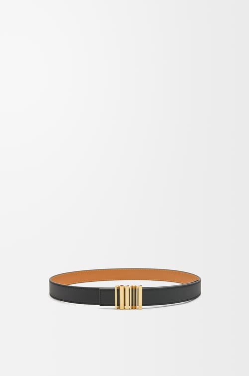 LOEWE Cinturón gráfico LOEWE en piel de ternera Negro/Dorado plp_rd