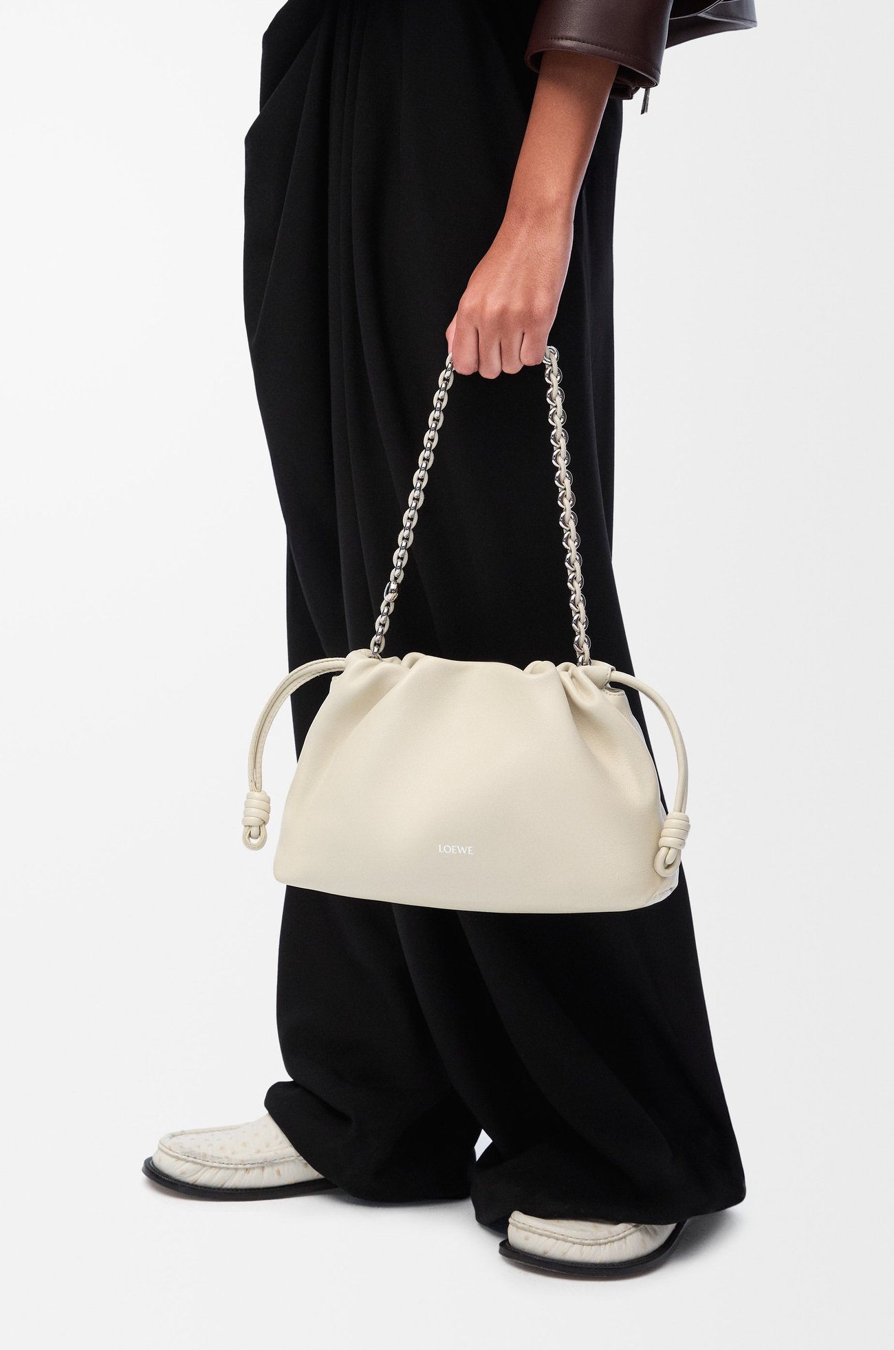 LOEWE Medium Flamenco purse in mellow nappa lambskin Sea Salt plp_rd