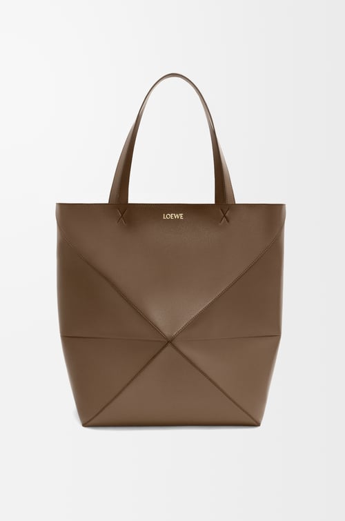 LOEWE Bolso Puzzle Fold tote XL en piel de ternera Marrón