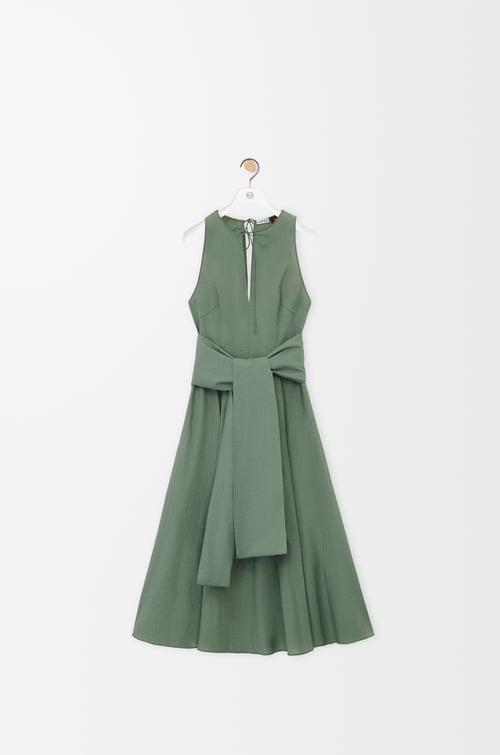 LOEWE Wrap dress in cotton blend Sage