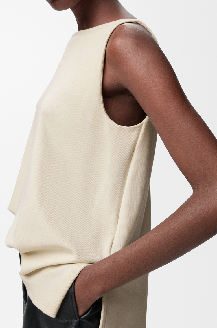 LOEWE Anagram top in viscose blend Vanilla