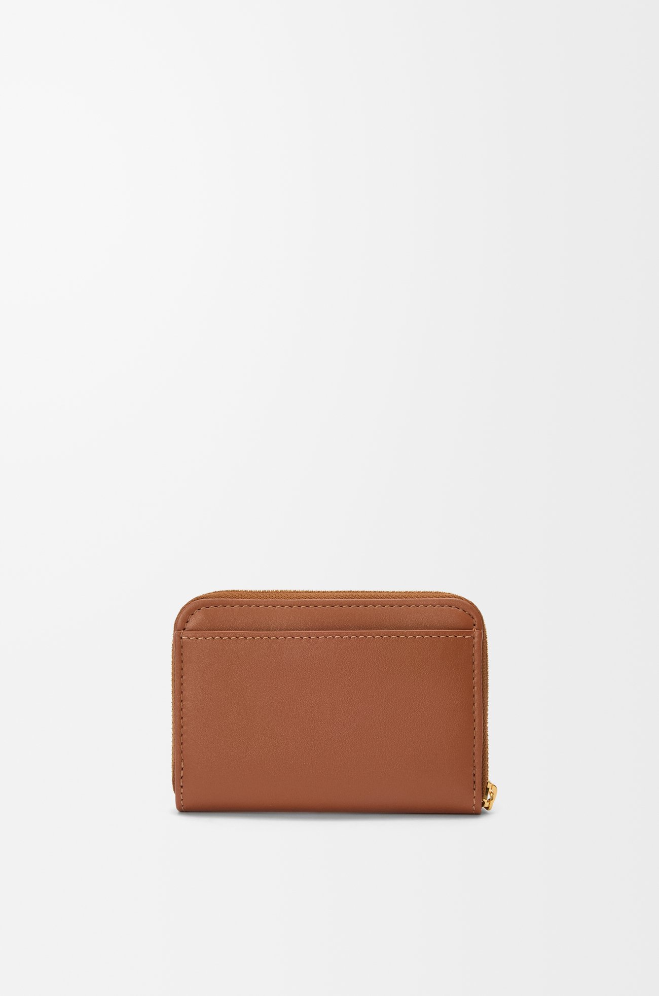 LOEWE Zipped coin purse in shiny nappa calfskin Tan/Papaya