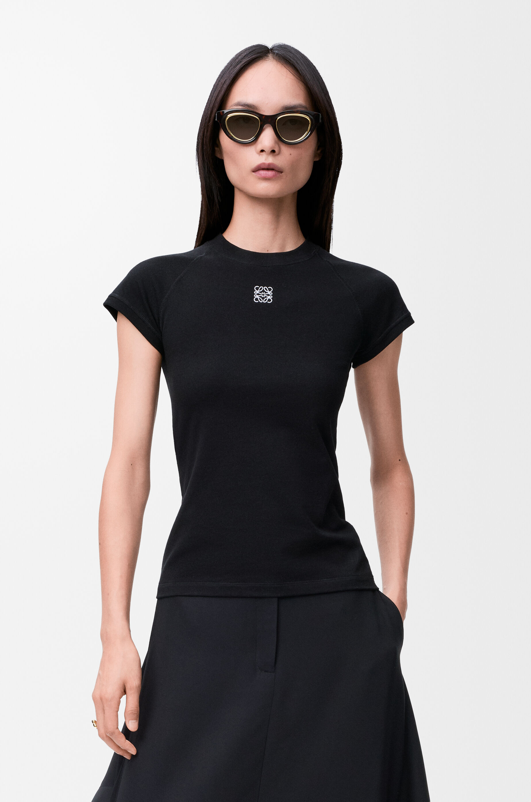 Small fit T-shirt in cotton blend Black - LOEWE USA Official Website