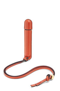 LOEWE Perfume travel case in classic calfskin and brass Vermillion