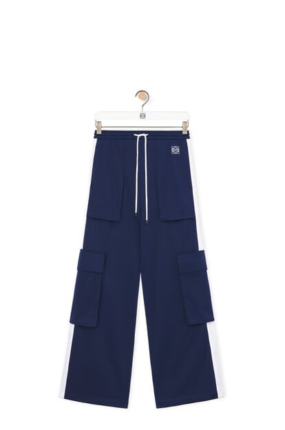 LOEWE Cargo tracksuit trousers in technical jersey 海洋藍 plp_rd